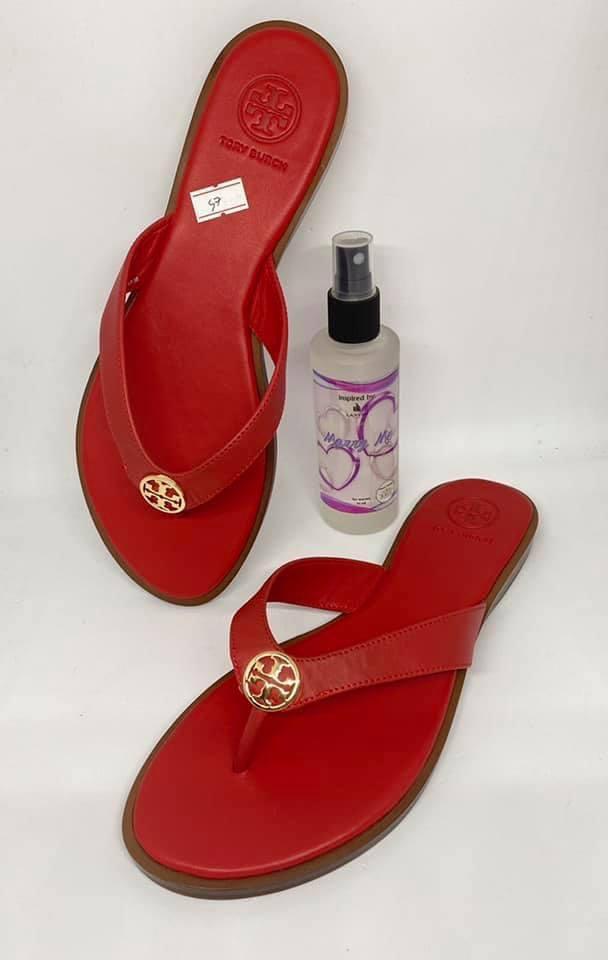 Tory burch sandals red size 7 Original Women s Fashion Footwear
