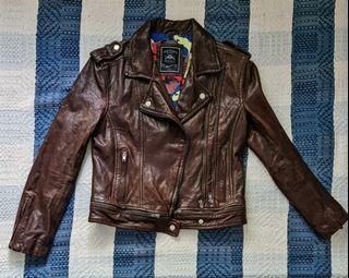 Tough Jeansmith 1957 Leather Motorcycle Jacket / Biker Jacket