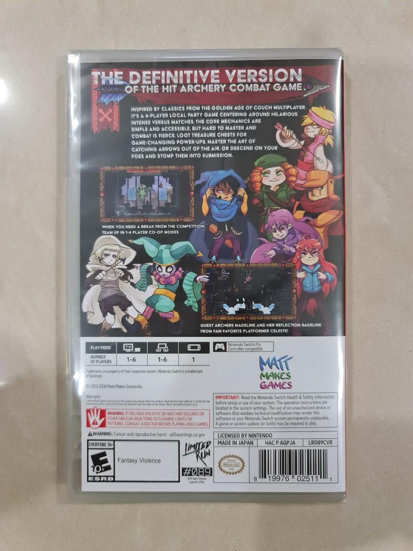 Towerfall Game TowerFall (Switch) Limited Run Games, Video Gaming, Video Games ...