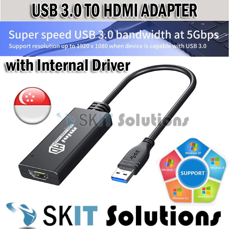 USB 3.0 USB3.0 To HDMI-Compatible Converter Adapter With Internal.
