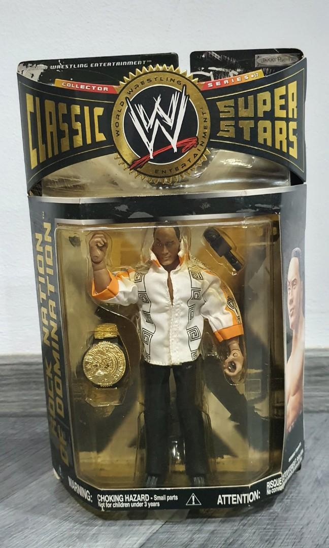 WWE WWF The Rock Dwayne Johnson Rock Nation of Domination figure figurine from Jakks Pacific