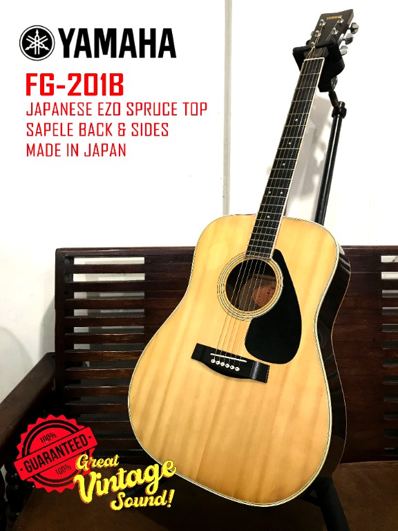 Yamaha FG-201B Vintage Guitar, Hobbies & Toys, Music & Media