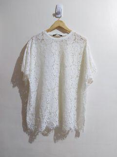 Zara Lace Long Blouse/ Mini Dress