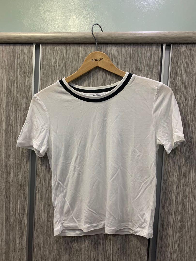 ZARA Ringer Tee (Category: Shirts) located in Quezon City. Submitted by bomdotcom (Listing ID 1097135579, Image 1). Description: - never used, no tag - soft .