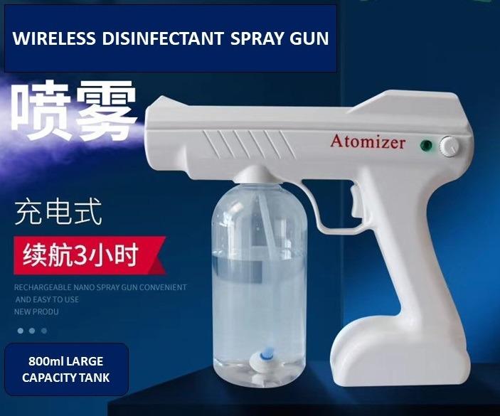 800ml Spray Gun Electric Sanitizer Sprayer Blue Light Rechargeable Nano Spray Gun Home Shop Everything Else Others On Carousell