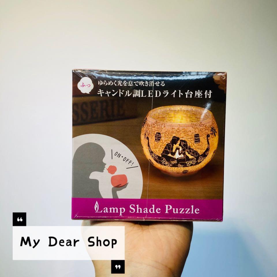 現貨 日本直送disney 長髮公主美女與野獸winnie The Pooh 小熊維尼3d Lamp Shade Puzzle 仿燭光可吹熄立體拼圖燈 興趣及遊戲 玩具 遊戲類