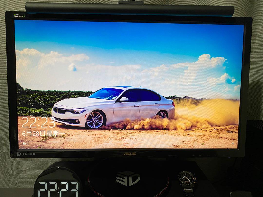 極新 24吋 ASUS Vg248 qe Full HD 144Hz gaming monitor, 電腦＆科技, 電腦周邊及配件, 電子屏幕