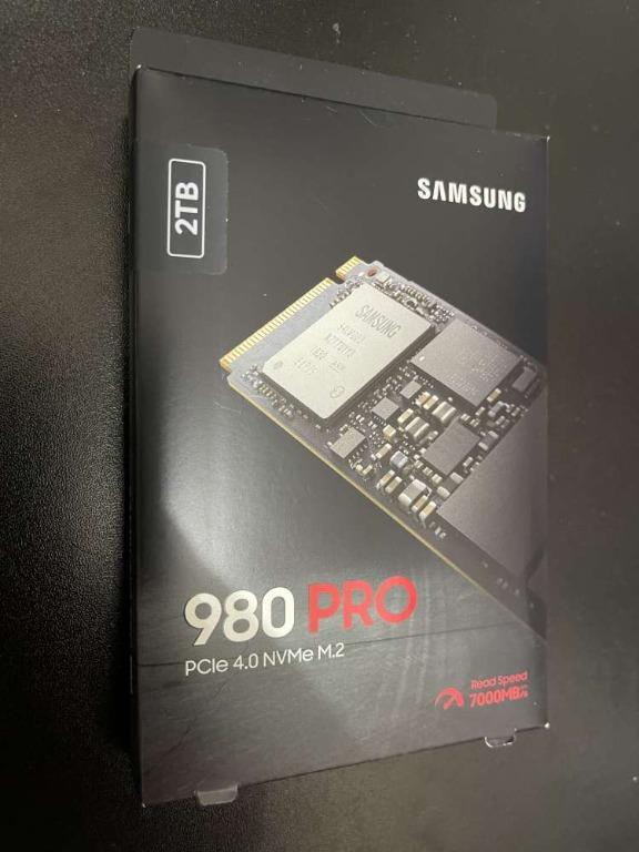 全新未開封SAMSUNG 980 Pro PCIe 4.0 M.2 NVMe SSD 2TB, 電腦＆科技