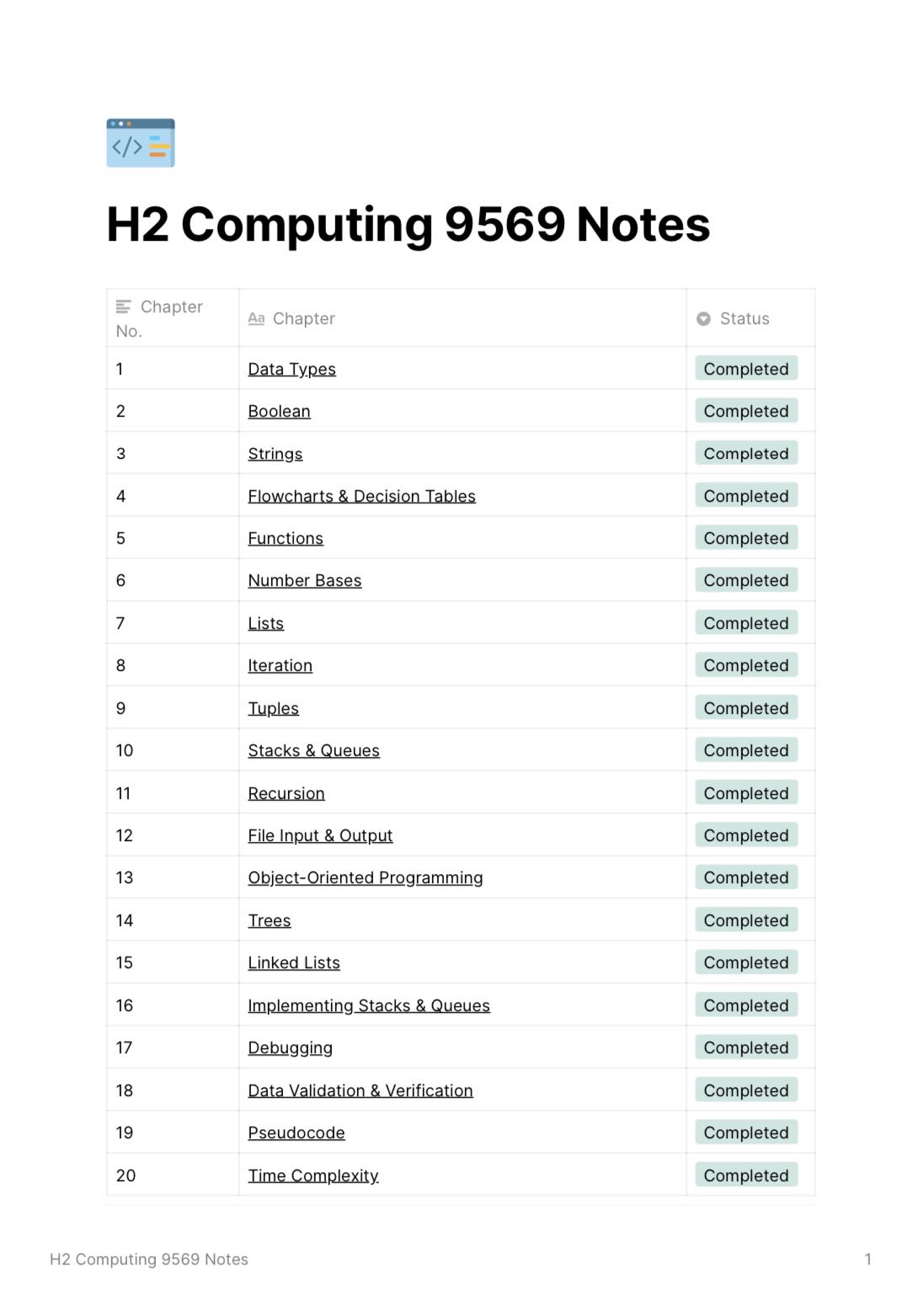 A Level H2 Computing 9569 Notes, Hobbies & Toys, Books & Magazines ...