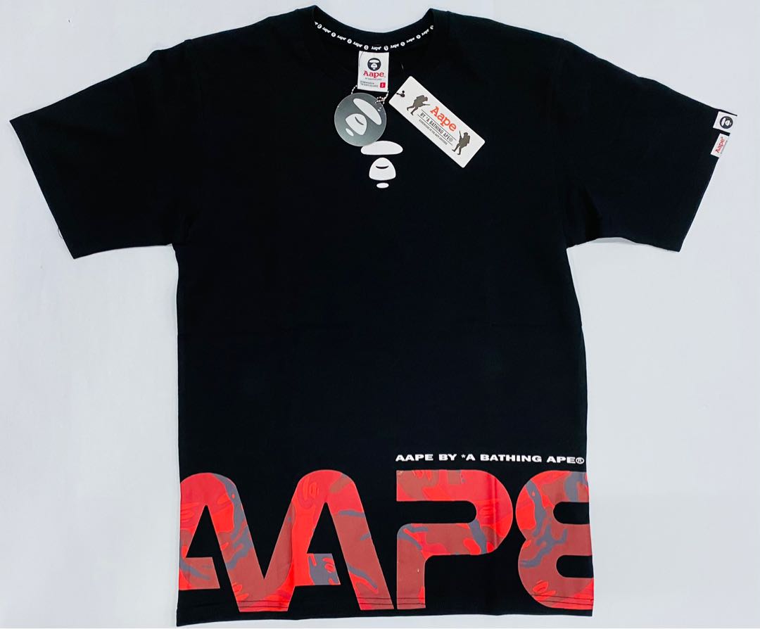 Black graphic tee with red clearance