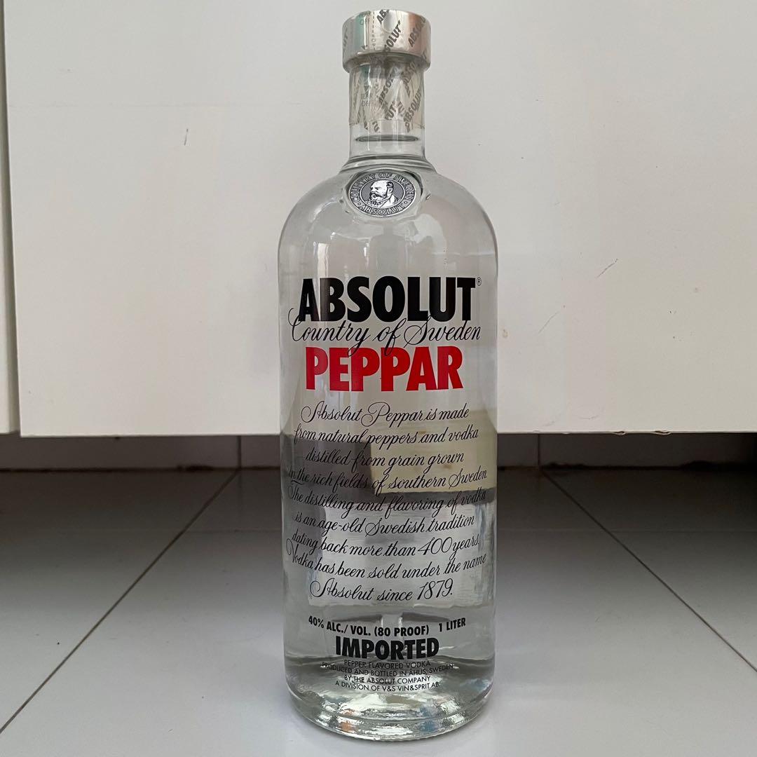 Absolut Vodka Peppar Food Drinks Alcoholic Beverages On Carousell
