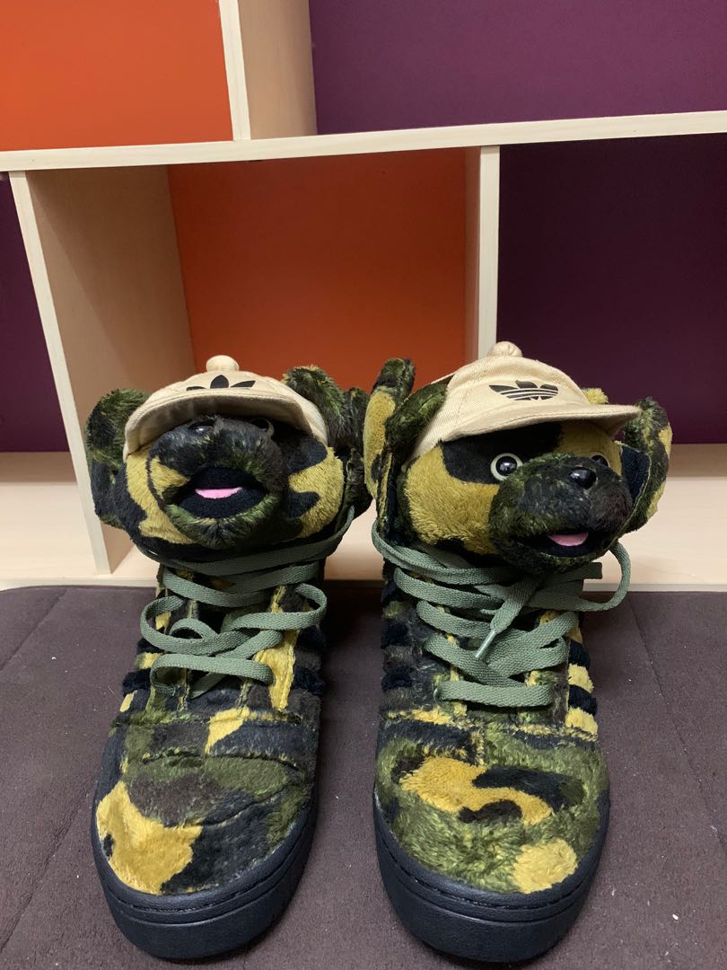 Adidas Jeremy Scott Camo Bear Men s Fashion Footwear Sneakers