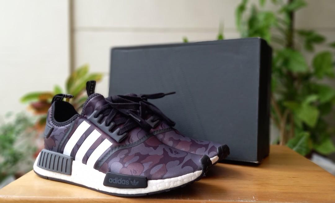 Goneryl høj Kunde Adidas NMD R1 Bape Black Camo, Men's Fashion, Footwear, Sneakers on  Carousell