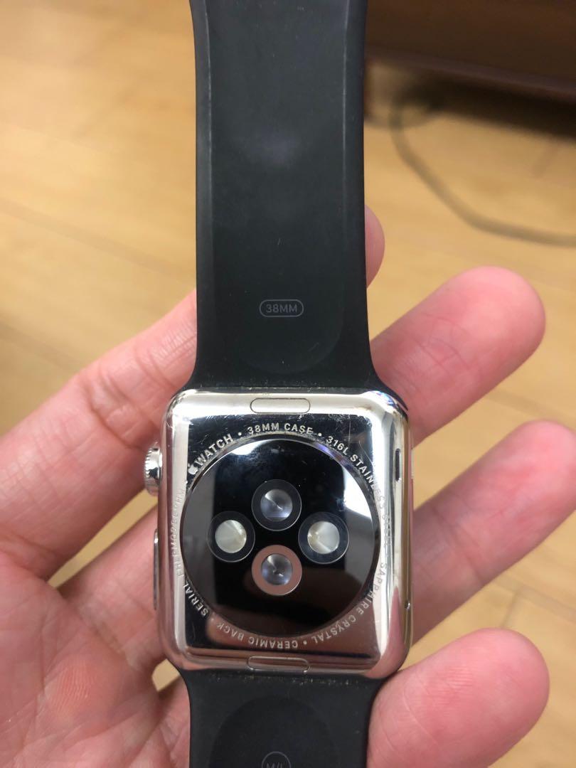 初代Apple Watch 38mm case 316L stainless steel, 手提電話, 智能穿戴