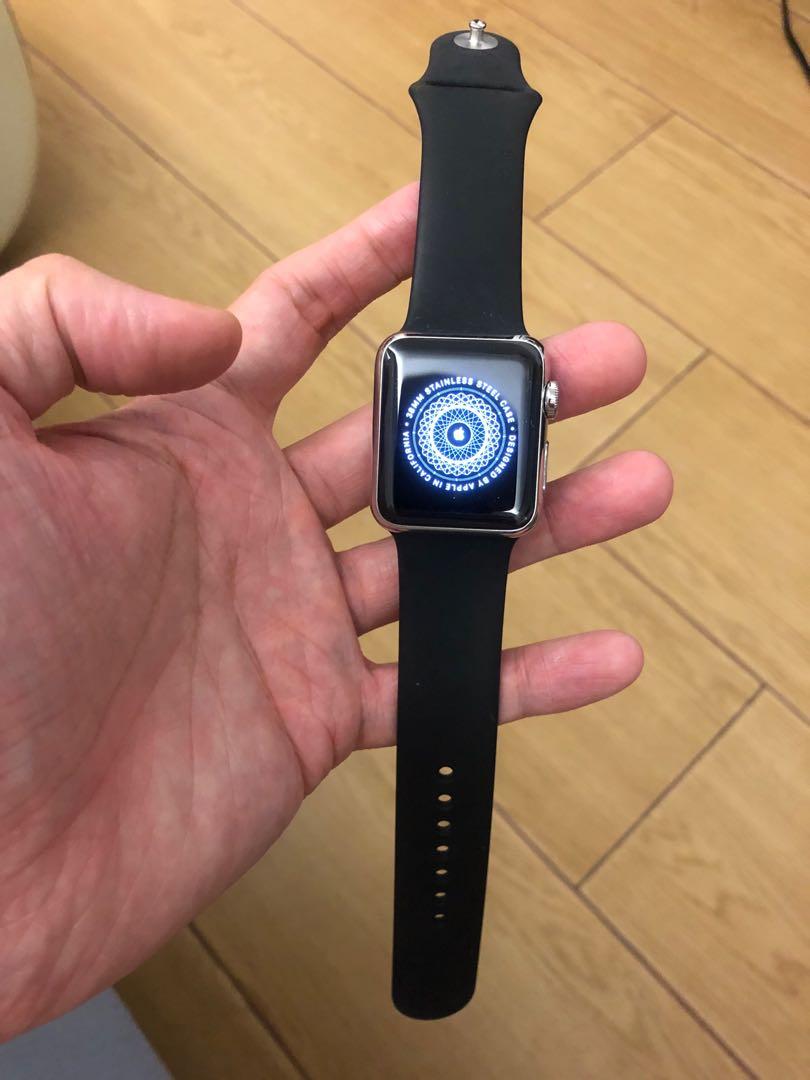 初代Apple Watch 38mm case 316L stainless steel, 手提電話, 智能穿戴