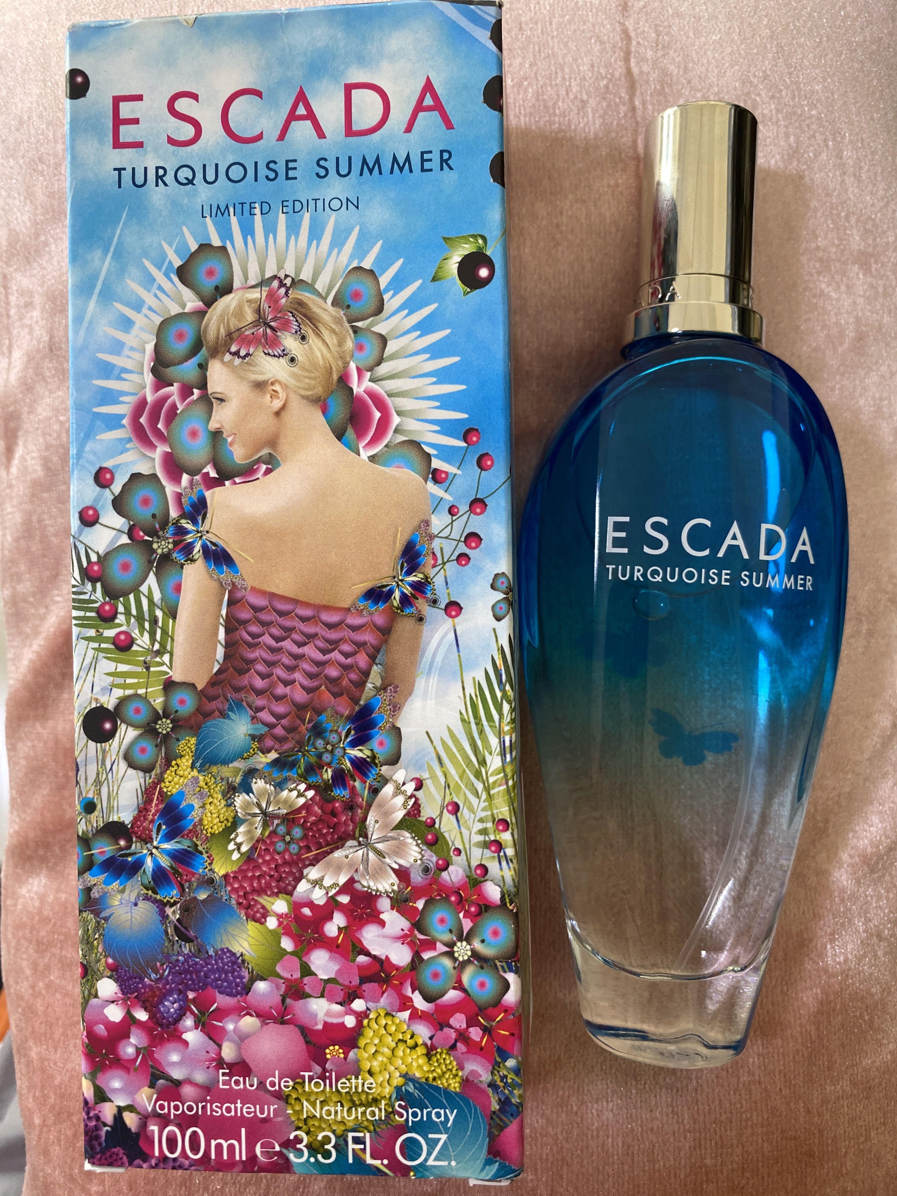 terugtrekken Convergeren langzaam Authentic Escada Turquoise Summer 100ml, Beauty & Personal Care, Fragrance  & Deodorants on Carousell