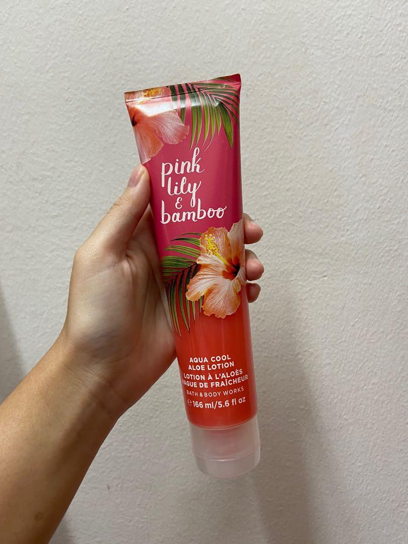 Bath and Body Works Aloe Lotion Pink Lily Bamboo Beauty
