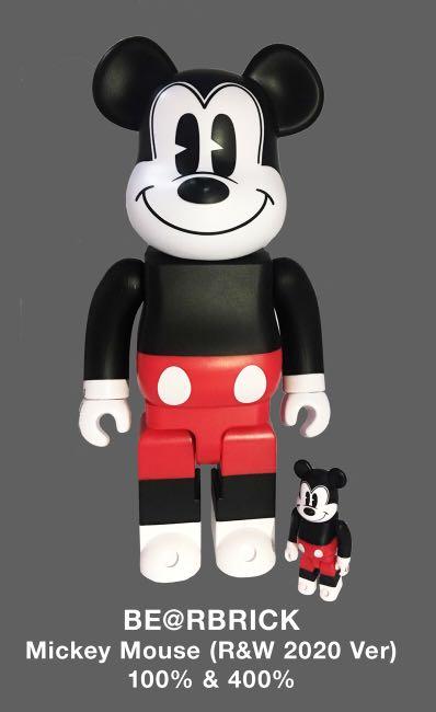 Be@rBrick Mickey Mouse R&W 2020 100% + 300%, Hobbies & Toys, Toys