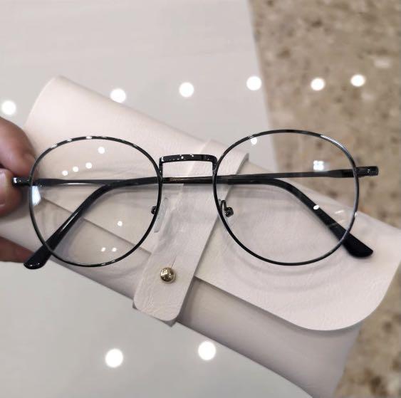 Black fake spectacles with no degree hipster korean glasses