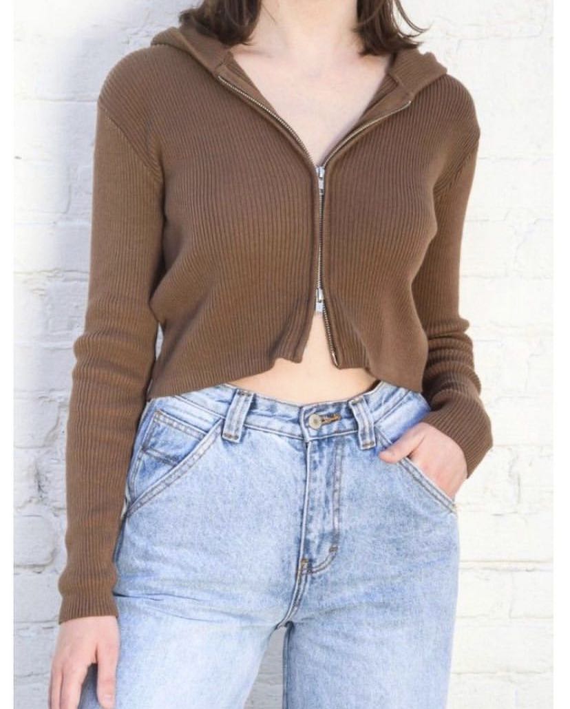 brown arden moletom com capuz brandy melville