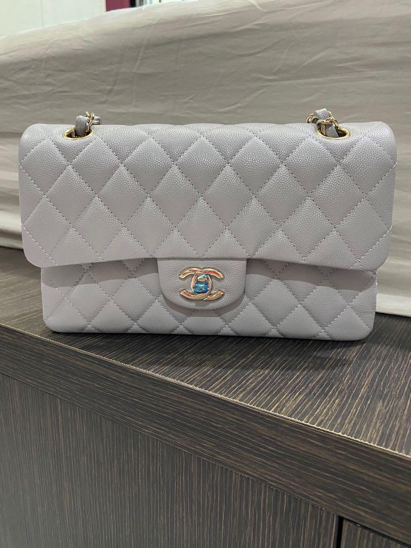 Chanel 21A Classic Small Grey Flap