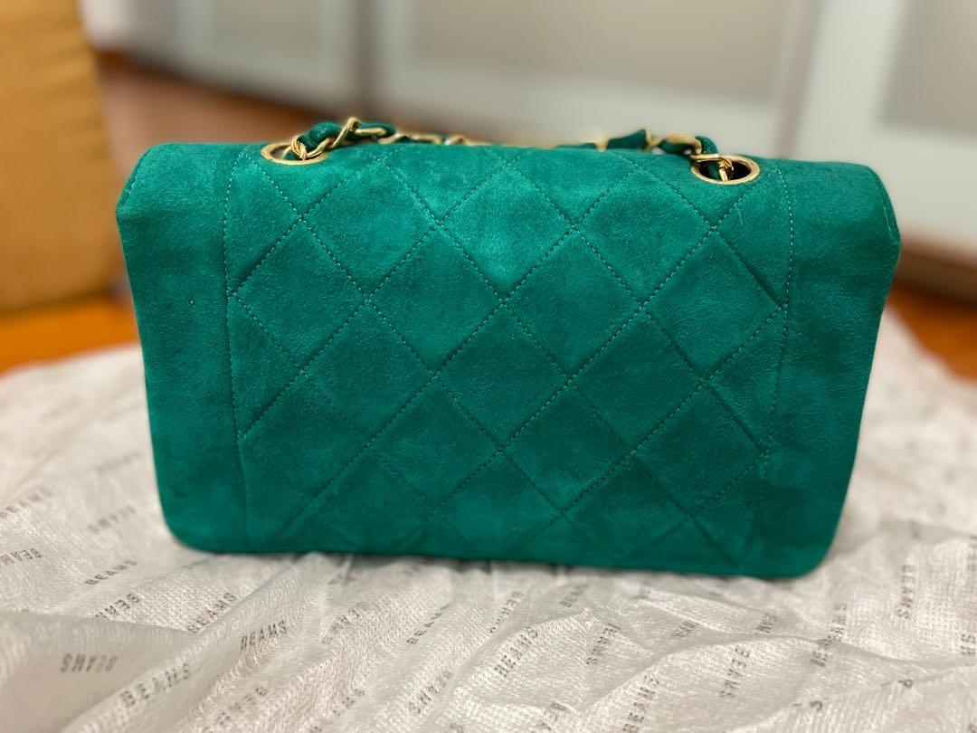 Chanel 1989 Vintage Emerald Green Suede Square Mini Flap Bag 24k GHW –  Boutique Patina