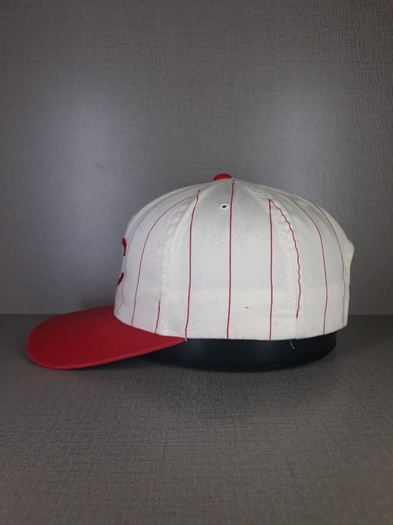 Vintage Cincinnati Reds Sports Specialties Plain Logo Pinstripe Snapback  Hat