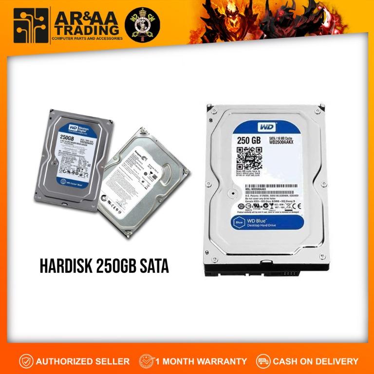 Desktop Hardisk 250gb Assorted Brands (Category: Hard Disks & Thumbdrives) located in Quezon City. Submitted by laptopstore.ph (Listing ID 1097163811, Image 3). Description: Desktop Hardisk 250gb Assorted Brands Assorted Brands 📌 COD via Shopee or Lazada 📌 desktop laptop 3.5 250gb Php 400 pesos only! Looks new NO OS!!!!!!!!!!! 100% health 100% performance no bad sectos no clicking sounds 📍AR & AA TRADING 225 Tandang Sora Ave Tandang Sora Quezo
