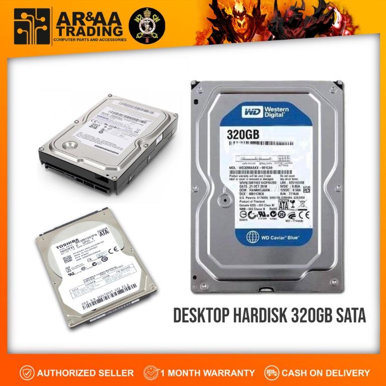 Desktop Hardisk 320gb Assorted Brands (Category: Hard Disks & Thumbdrives) located in Quezon City. Submitted by laptopstore.ph (Listing ID 1097164156, Image 3). Description: Desktop Hardisk 320gb Assorted Brands 📌 COD via Shopee or Lazada 📌 desktop laptop 3.5 320gb Php 450 pesos only! Looks new NO OS!!!!!!!!!!! 100% health 100% performance no bad sectos no clicking sounds 📍AR & AA TRADING 225 Tandang Sora Ave Tandang Sora Quezon City 📲Call or