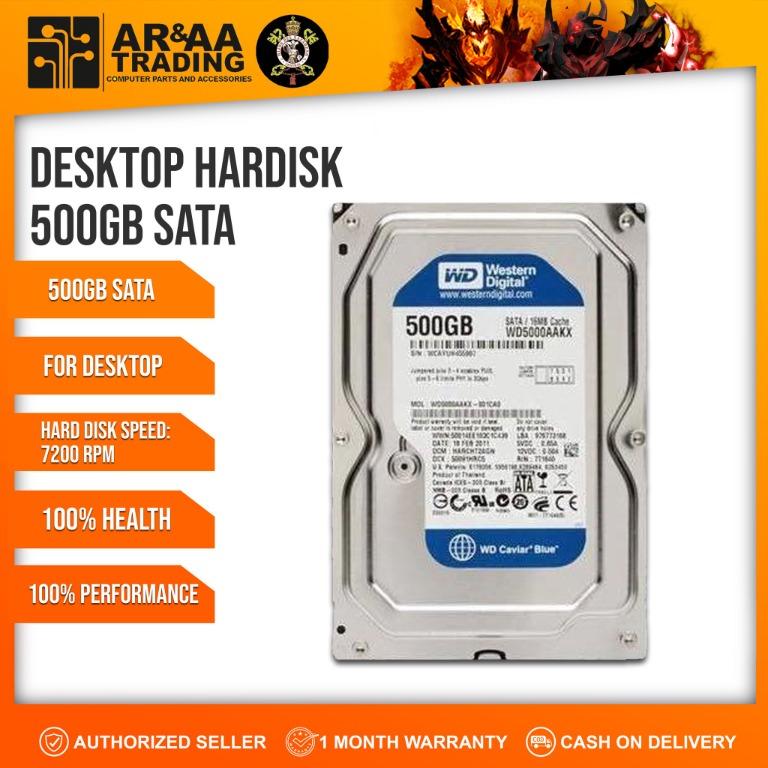 Desktop Hardisk 500gb Assorted Brands (Category: Hard Disks & Thumbdrives) located in Quezon City. Submitted by laptopstore.ph (Listing ID 1097164267, Image 2). Description: Desktop Hardisk 500gb Assorted Brands 📌 COD via Shopee or Lazada 📌 desktop laptop 3.5 500gb Php 650 pesos only! Looks new NO OS!!!!!!!!!!! 100% health 100% performance no bad sectos no clicking sounds 📍AR & AA TRADING 225 Tandang Sora Ave Tandang Sora Quezon City 📲Call or