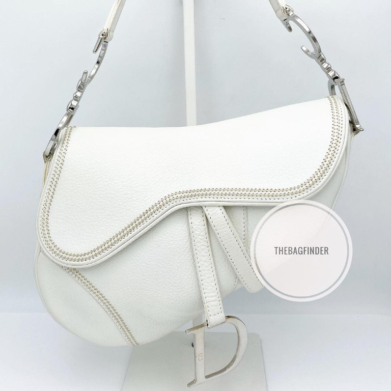 Dior Saddle- Black & White, Luxury, Bags & Wallets on Carousell