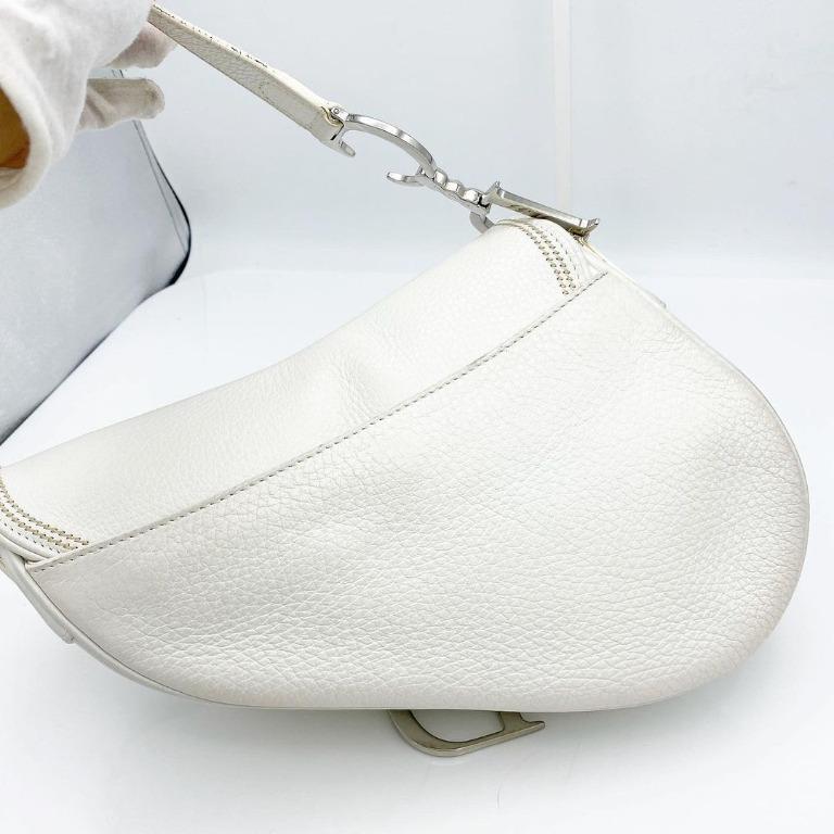 💯 Authentic Dior Saddle Medium White, Luxury, Bags & Wallets on Carousell