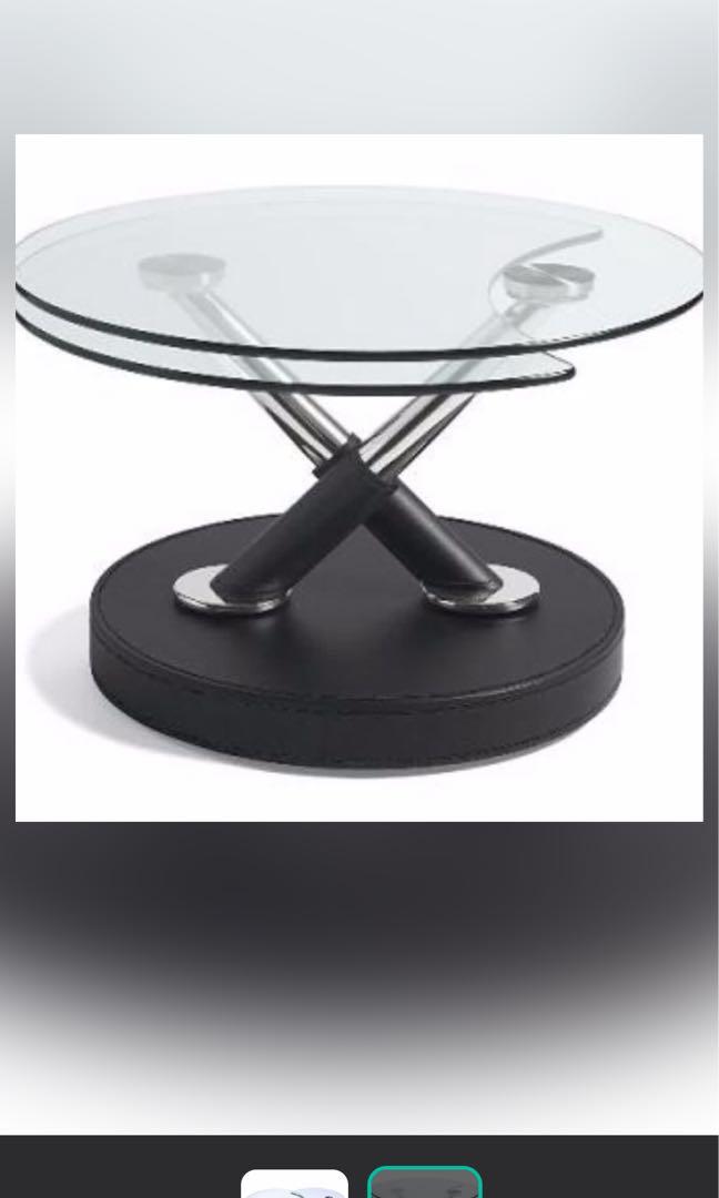 Elegant High end Center/Side Table (Category: Coffee & Tea Tableware) located in Quezon City. Submitted by liz.ty (Listing ID 1097226159, Image 2). Description: Coffee Table | Center Table | Side table Material: Stainless/Glass/Metal Size(cm): 55 x 55 x 48 Solid and durable Unique and stylish design Used for showroom display only. Also available in Brand new @19,000.00 (with box & unassembled) .