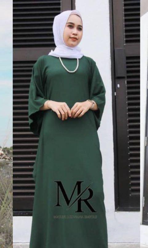 Emerald green sale dress muslimah