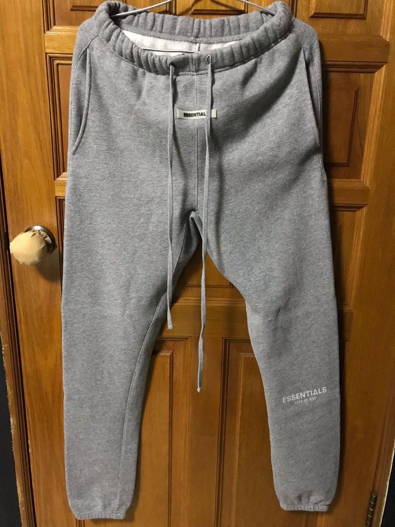 Fear of God Essentials Grey Reflective Sweatpants SIZE SMALL