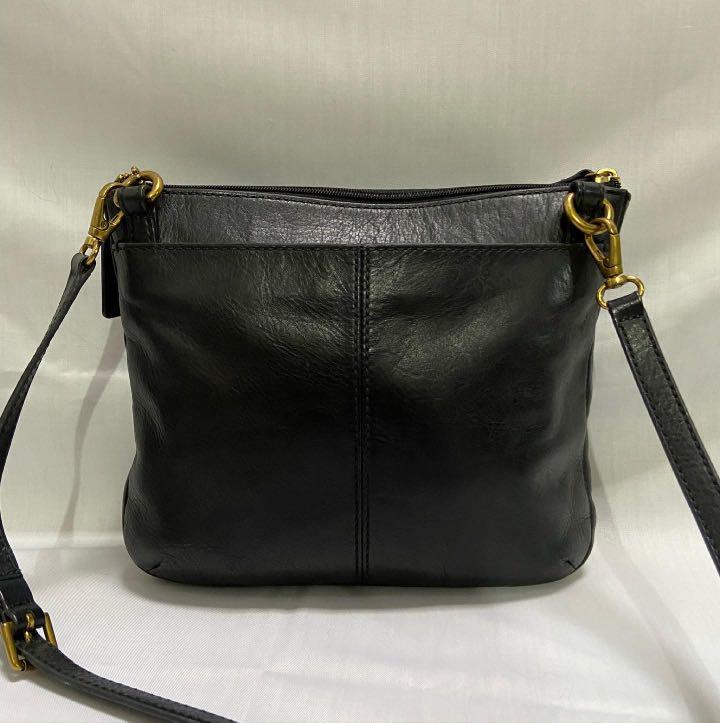 Fossil Tinsley Crossbody Black Barang Mewah Tas Dompet di