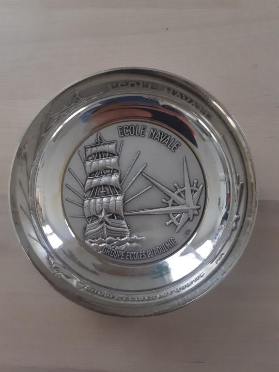 French Naval Academy Silver Bowl/Dish (Category: Dinnerware & Cutlery) located in Paranaque City. Submitted by donjuan_thegreat (Listing ID 1097345467, Image 1). Description: Item in very good vintage condition Purchased in Paris Souvenir dish/bowl from military naval school in France With marking: Metal Argente (Silver in French) Material: Silver Comes with box Dimensions: Diameter 10.9 cm H 2.5 cm For pick-up in UPS 5 Paranaque or can ship at b