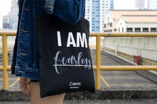 "I AM_" TOTE BAG w/ Fabric Marker