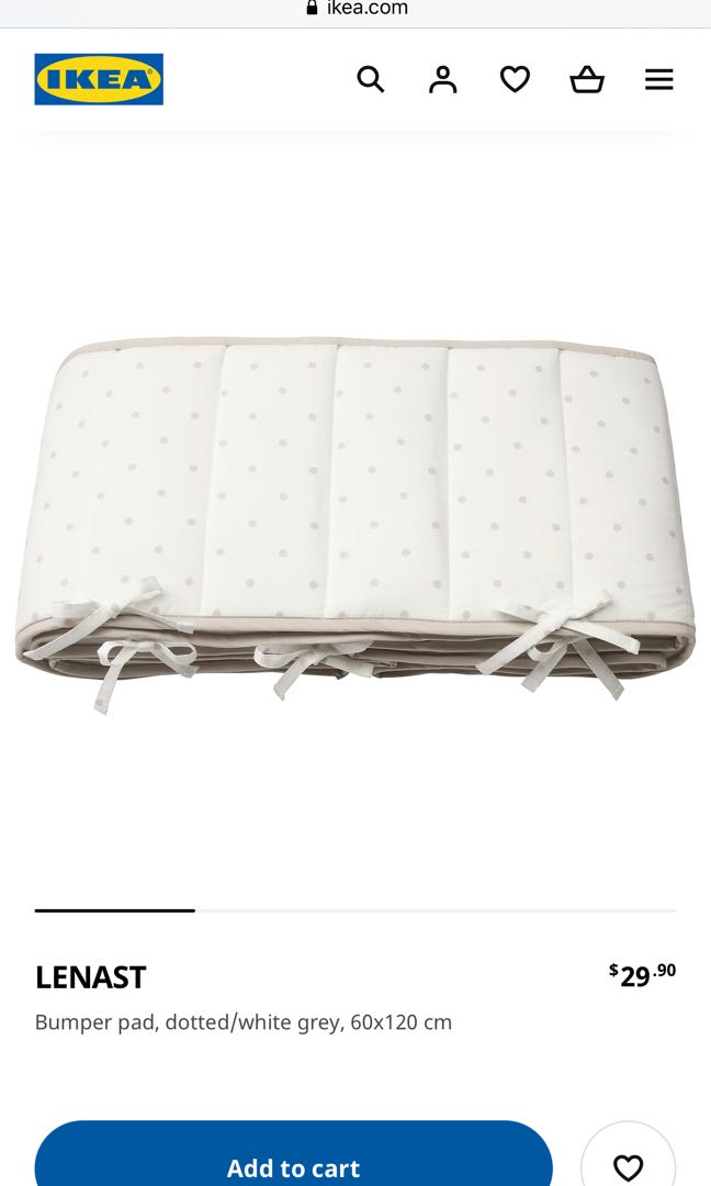 IKEA cot bumper, Babies & Kids, Baby Nursery & Kids Furniture, Cots