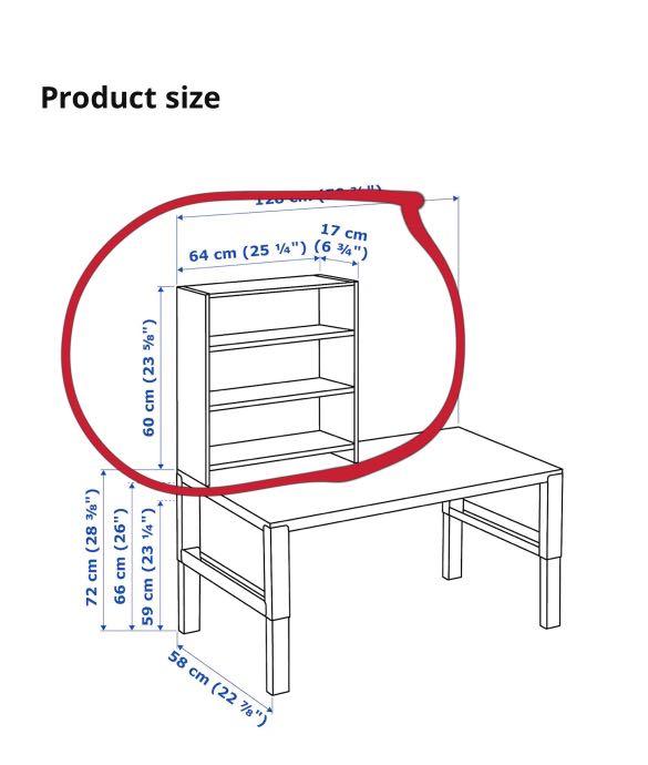 IKEA desk Shelf unit, Furniture & Home Living, Furniture, Shelves