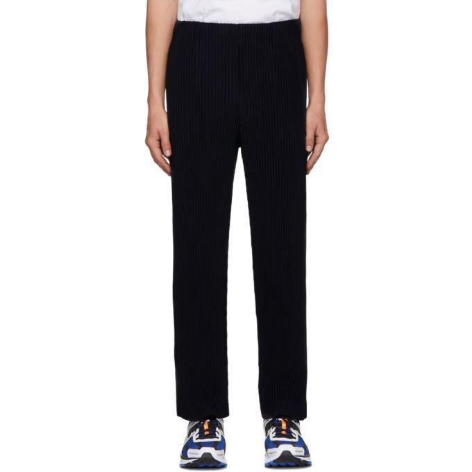 Issey Miyake Homme Plisse Straight Trousers JF150 Black, Men's Fashion ...