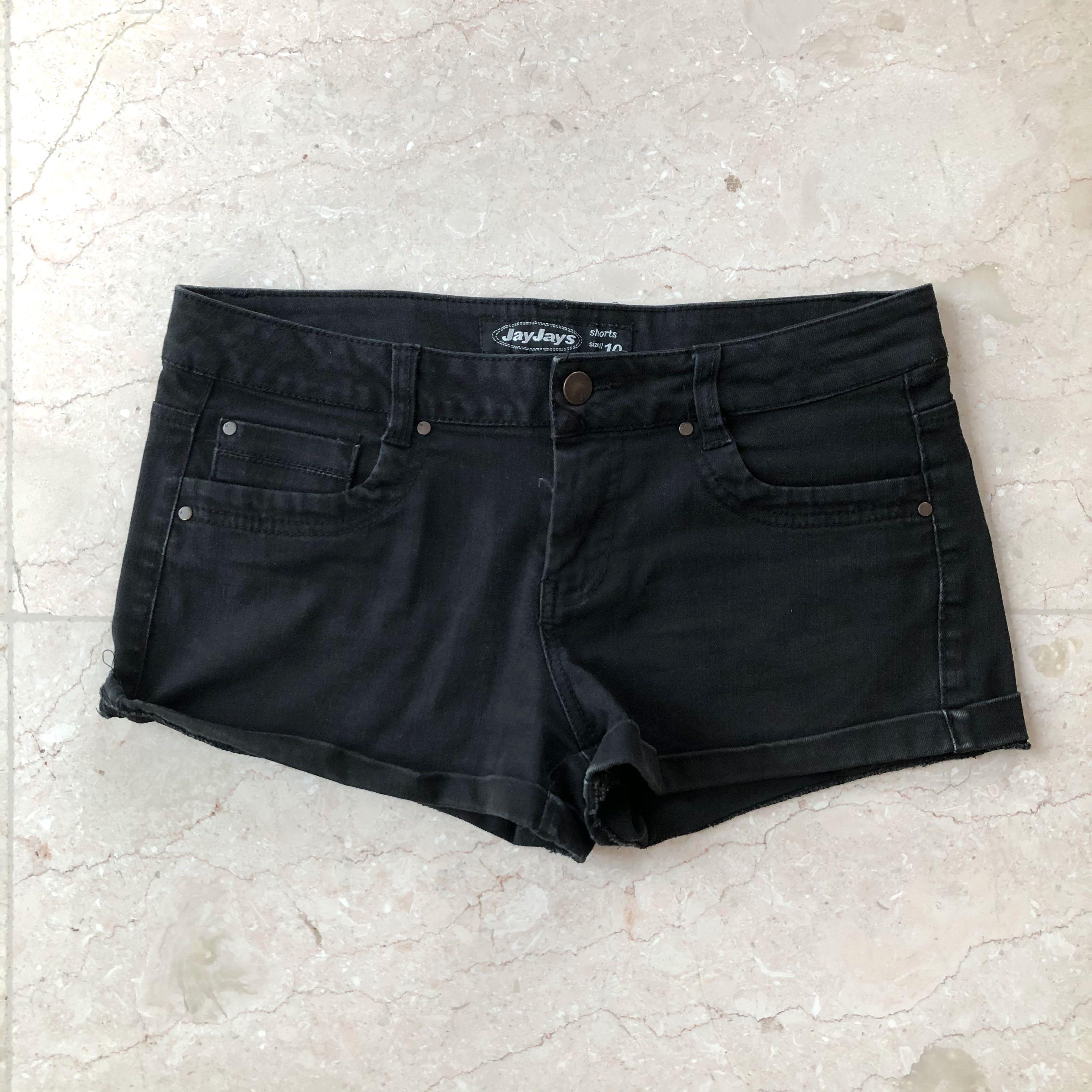 Black denim shorts jay jays outlet