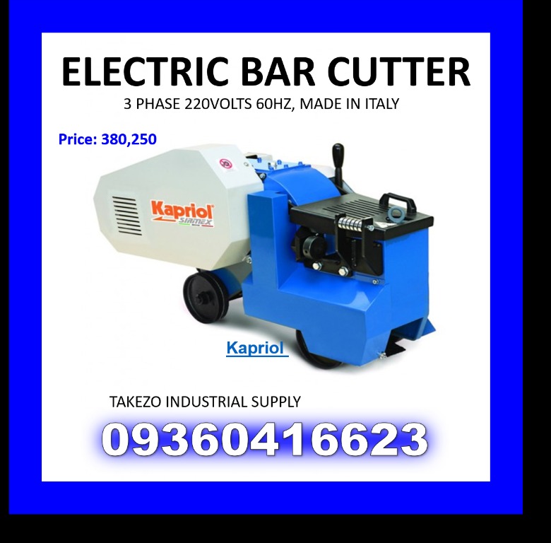 Kapriol “ ELECTRIC BAR CUTTER, Commercial & Industrial, Industrial  Equipment on Carousell
