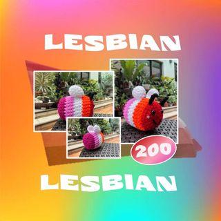 Lesbian Bee Plushie Pride Crochet