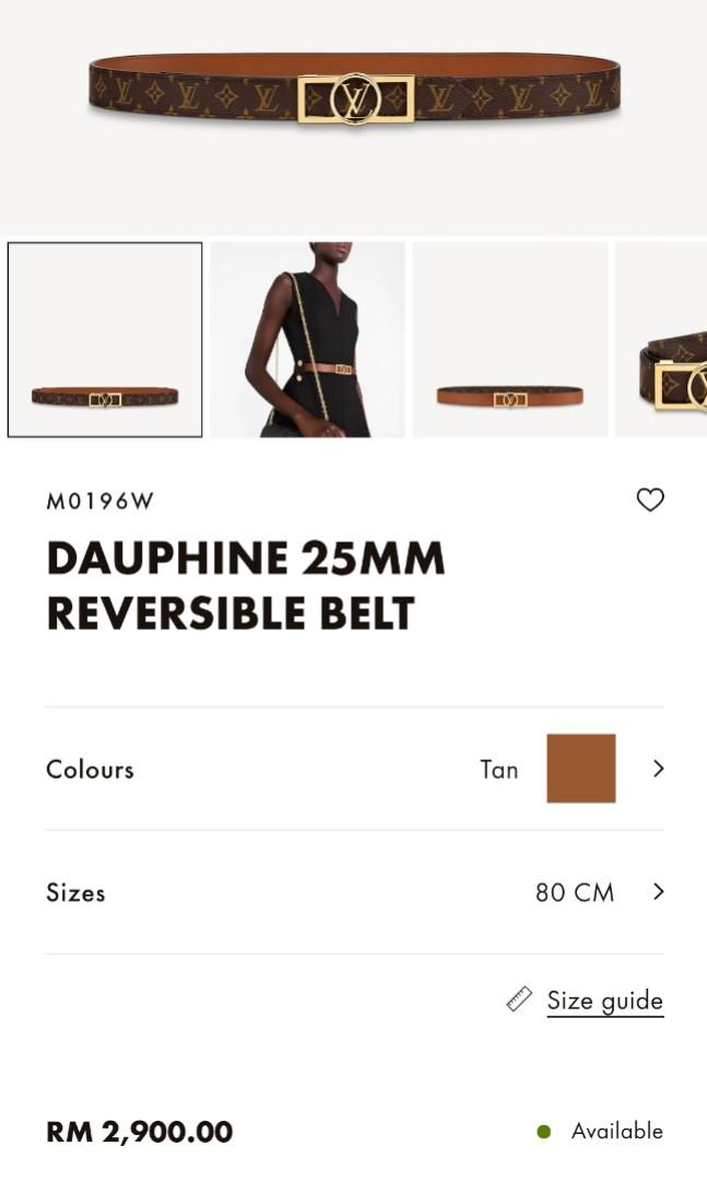 Louis Vuitton Dauphine Reversible belt size 80, Women's Fashion