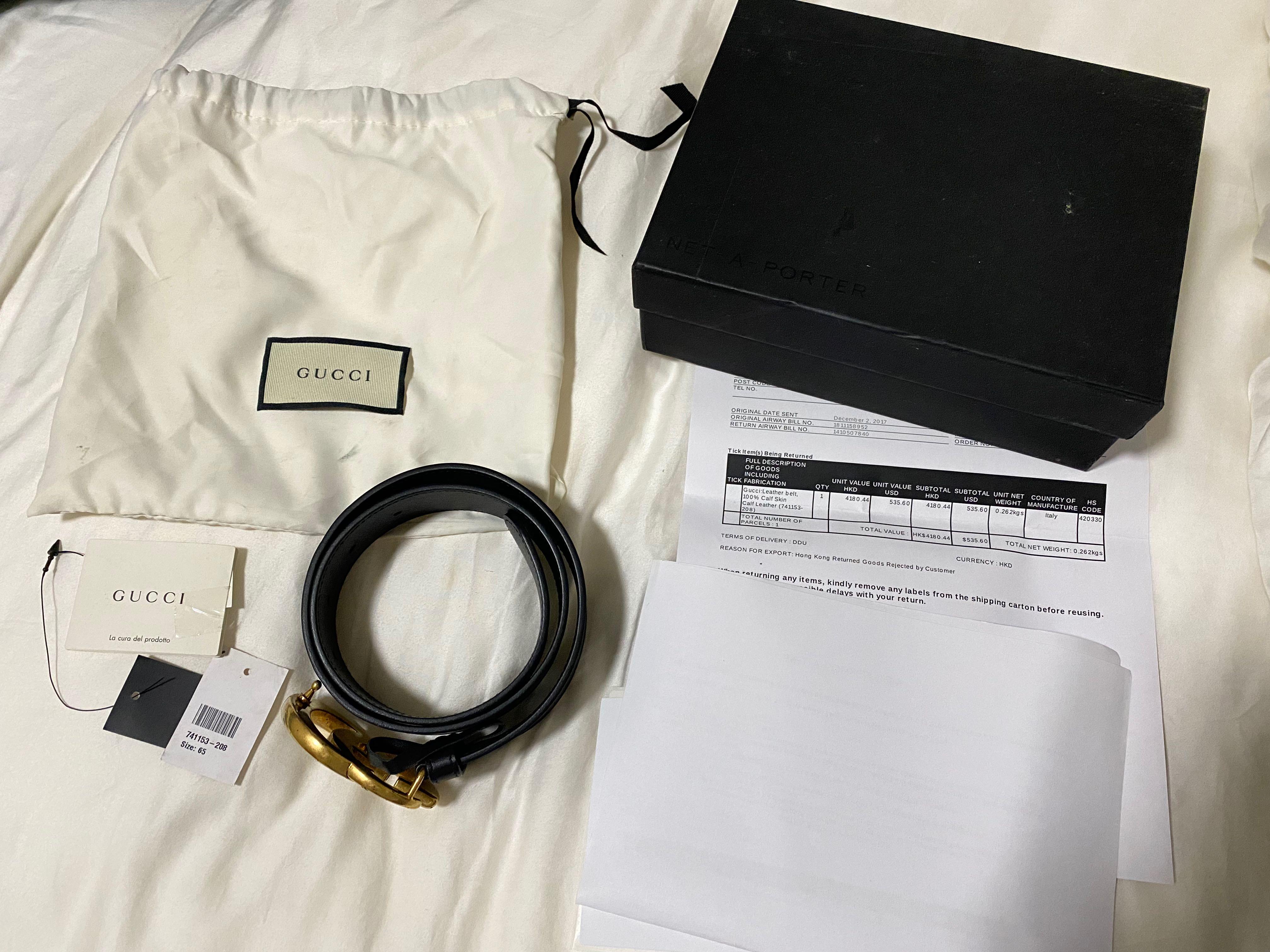 Gucci Belt Size 65
