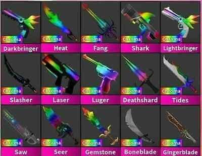 Mm2 Chroma Can Be Set Single Have Alot Of Stock Can Nego Cheapest Chromas Video Gaming Gaming Accessories In Game Products On Carousell