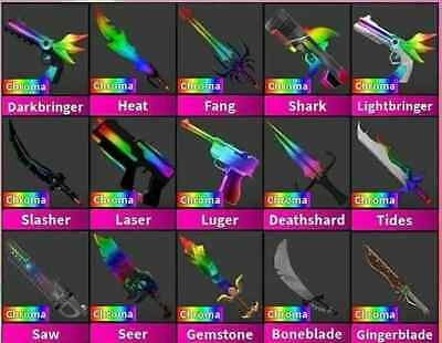 Mm2 Roblox Chromas Video Gaming Gaming Accessories Game Gift Cards Accounts On Carousell