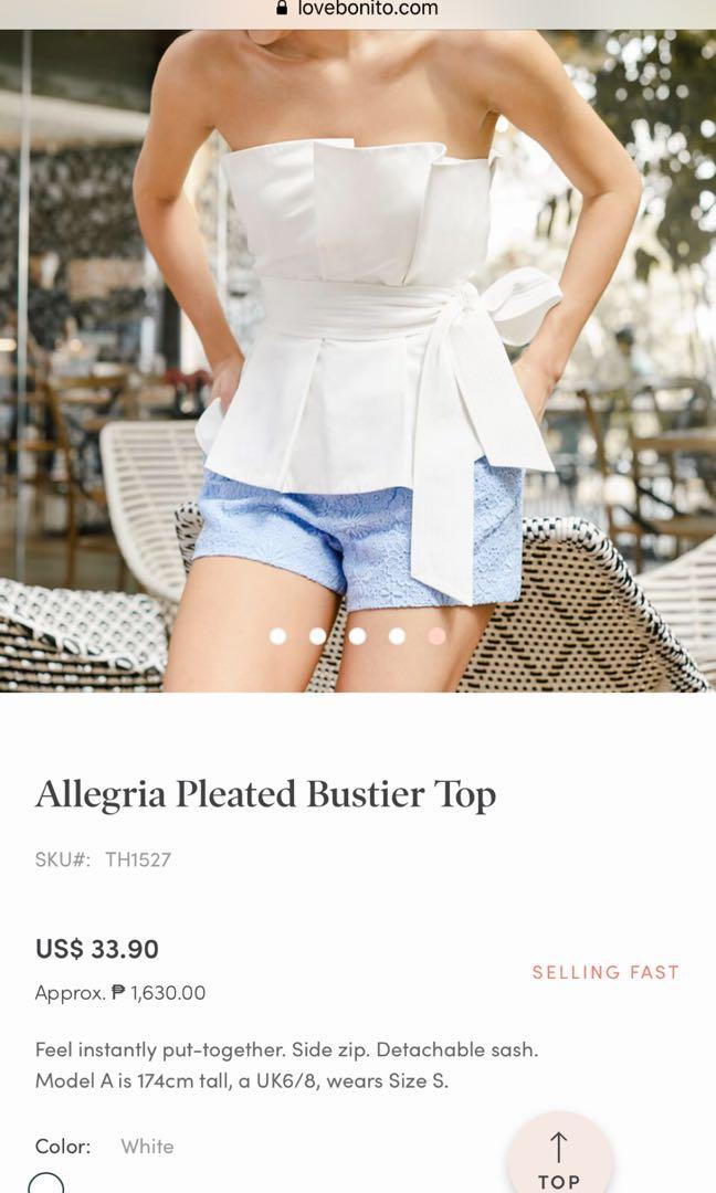 Allegria Pleated Bustier Top