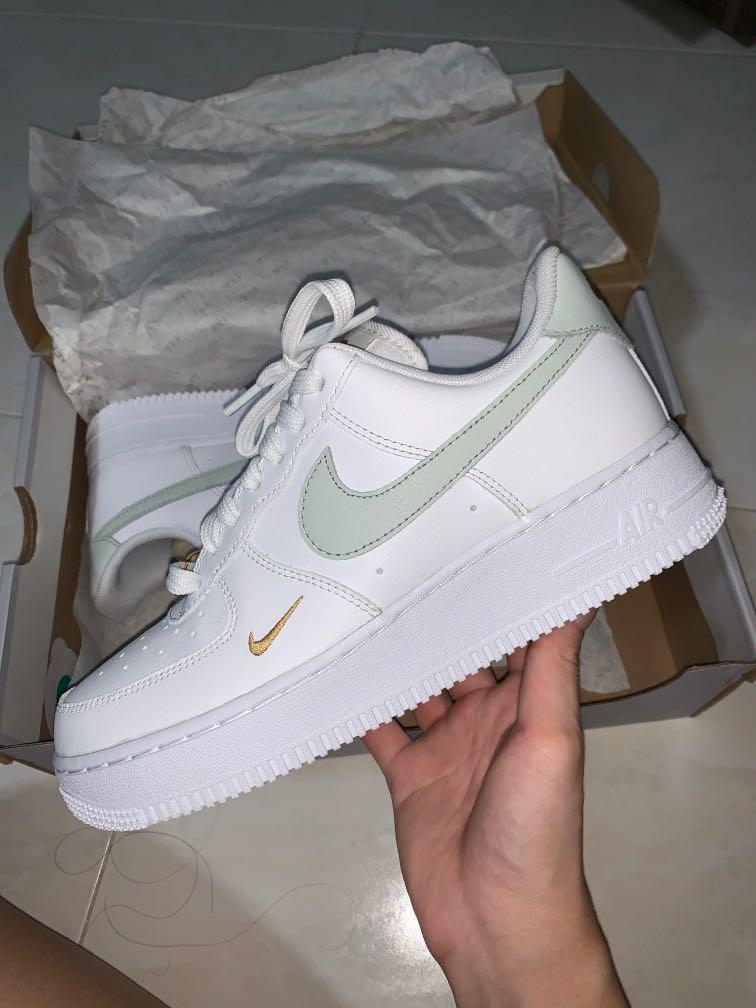 white and sage green air force 1